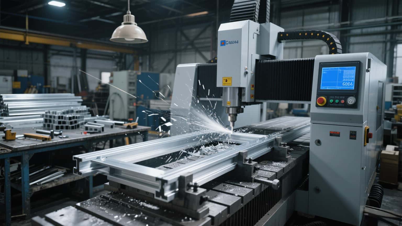 CNC 切割:铸就广告机铝边框品质核心